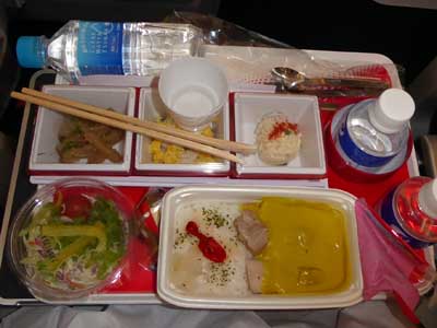JAL　成田－ジャカルタ機内食　アジアカレー