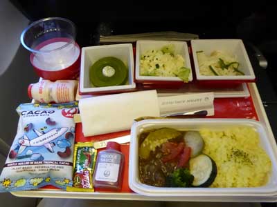 JAL　インドネシア－成田機内食　カレー