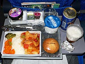 シンガポール航空：シンガポール－バンコク機内食
