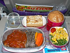 タイ国際航空　カトマンズ－バンコク機内食