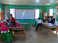 ウロス島の学校の教室２